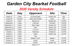 Official 2020 HS Football Schedule is Set!