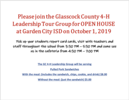 Open House 4-H leadership Group Information