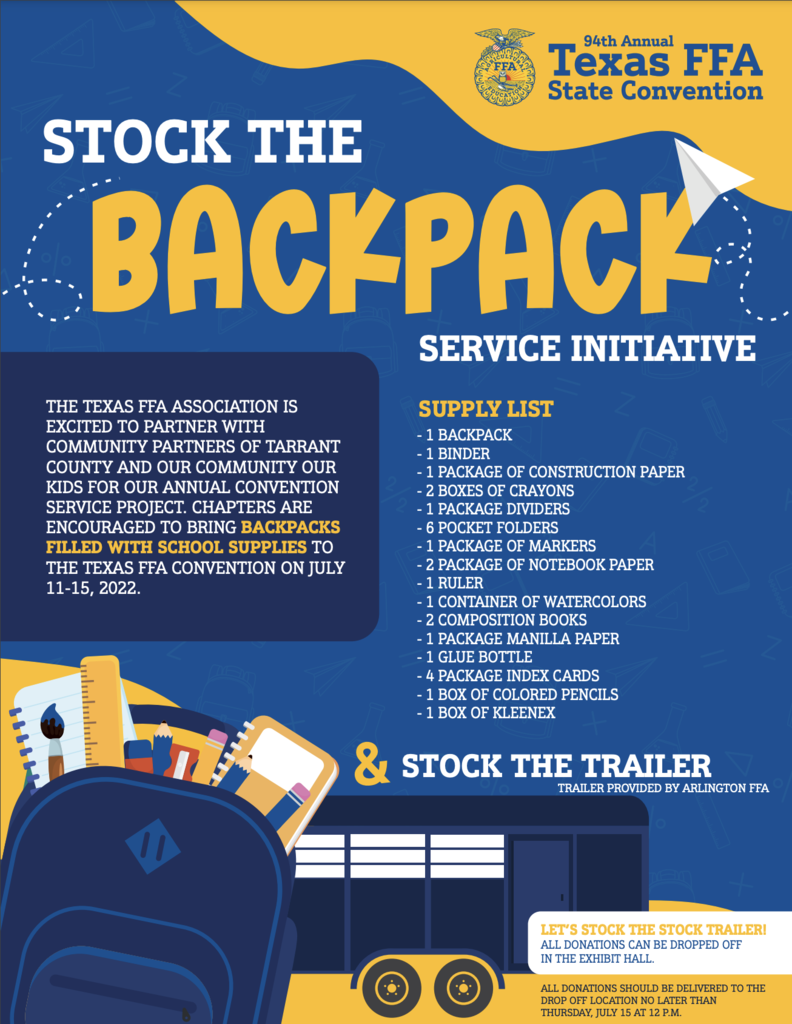 Backpack Service Project Flyer